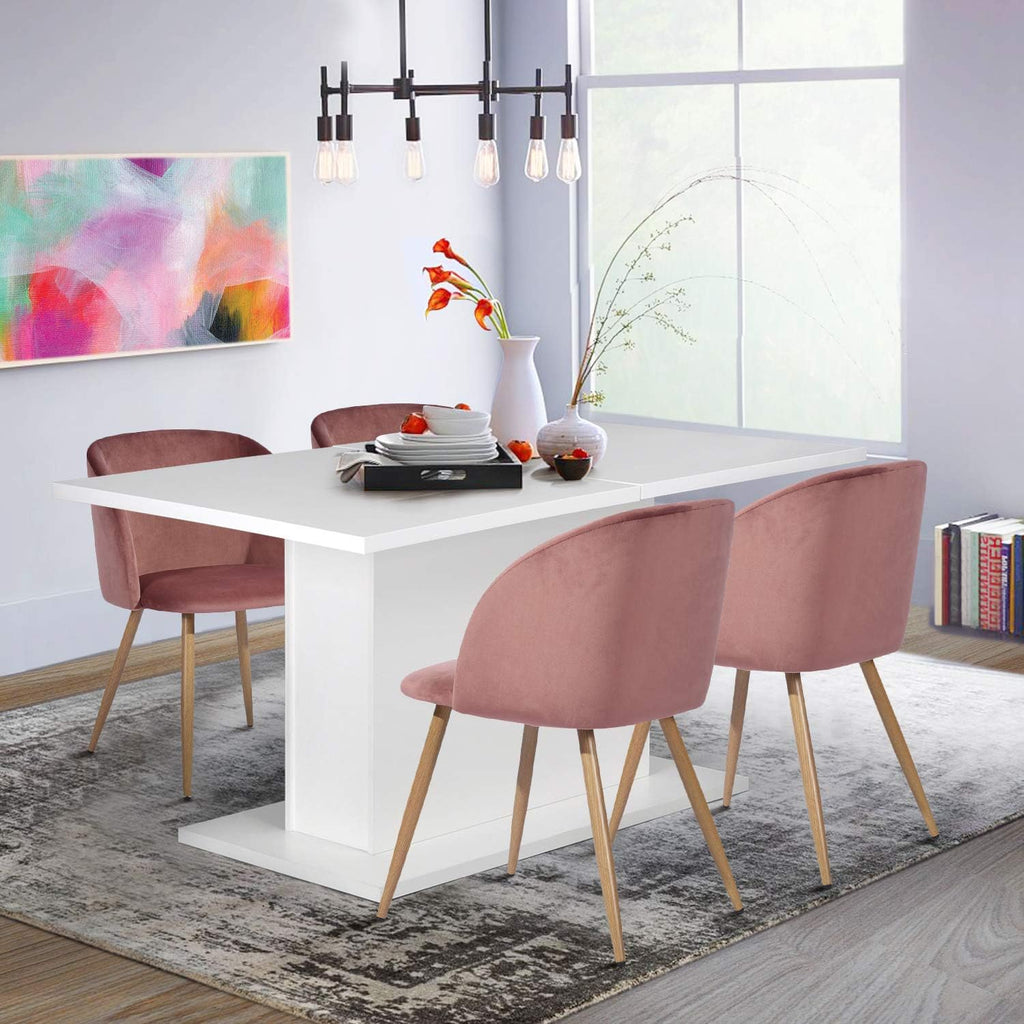 Gloss White Extensible Wooden Dining Table V951