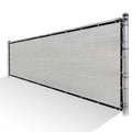 Grey Privacy Fence Screen HDPE Mesh Windscreen with Reinforced Grommets N406