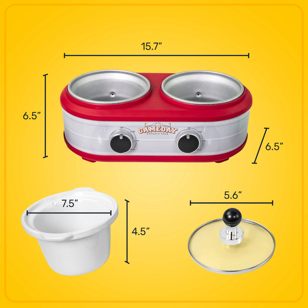 1.25 Qt. Two-Section Slow Cooker S322