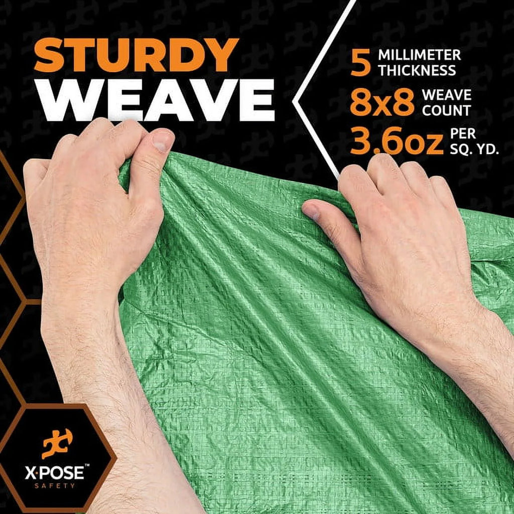 Blue 8' x 10' Waterproof Poly Tarp C21520