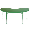 Kidney Activity Table with Maple Top and Dustin Green Edge 36 x 72 in. X71735