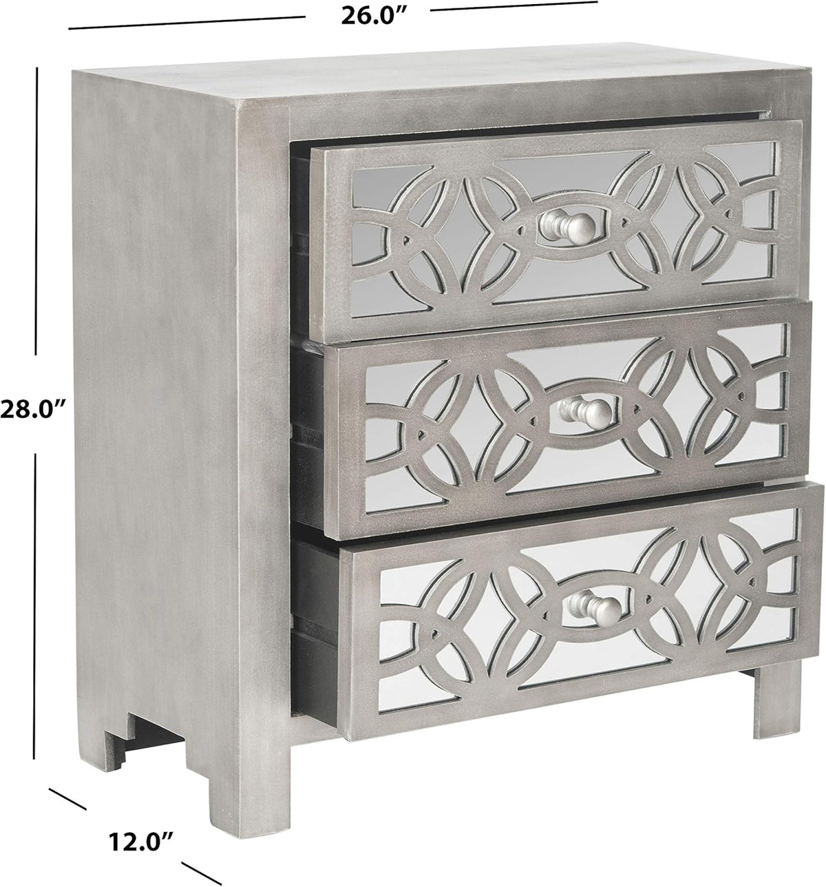 Grey 3 Drawer Chest P944536