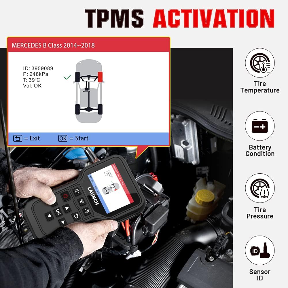 TPMS Relearn Tool + OBD2 Scanner Code Reader D55680