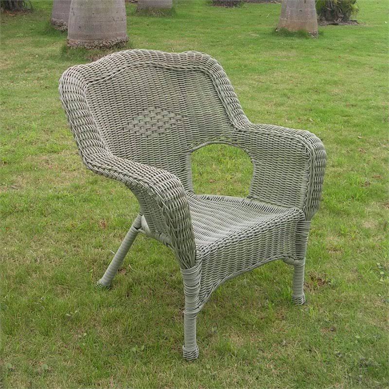 Resin Wicker Patio Chairs Set of 2 G710040