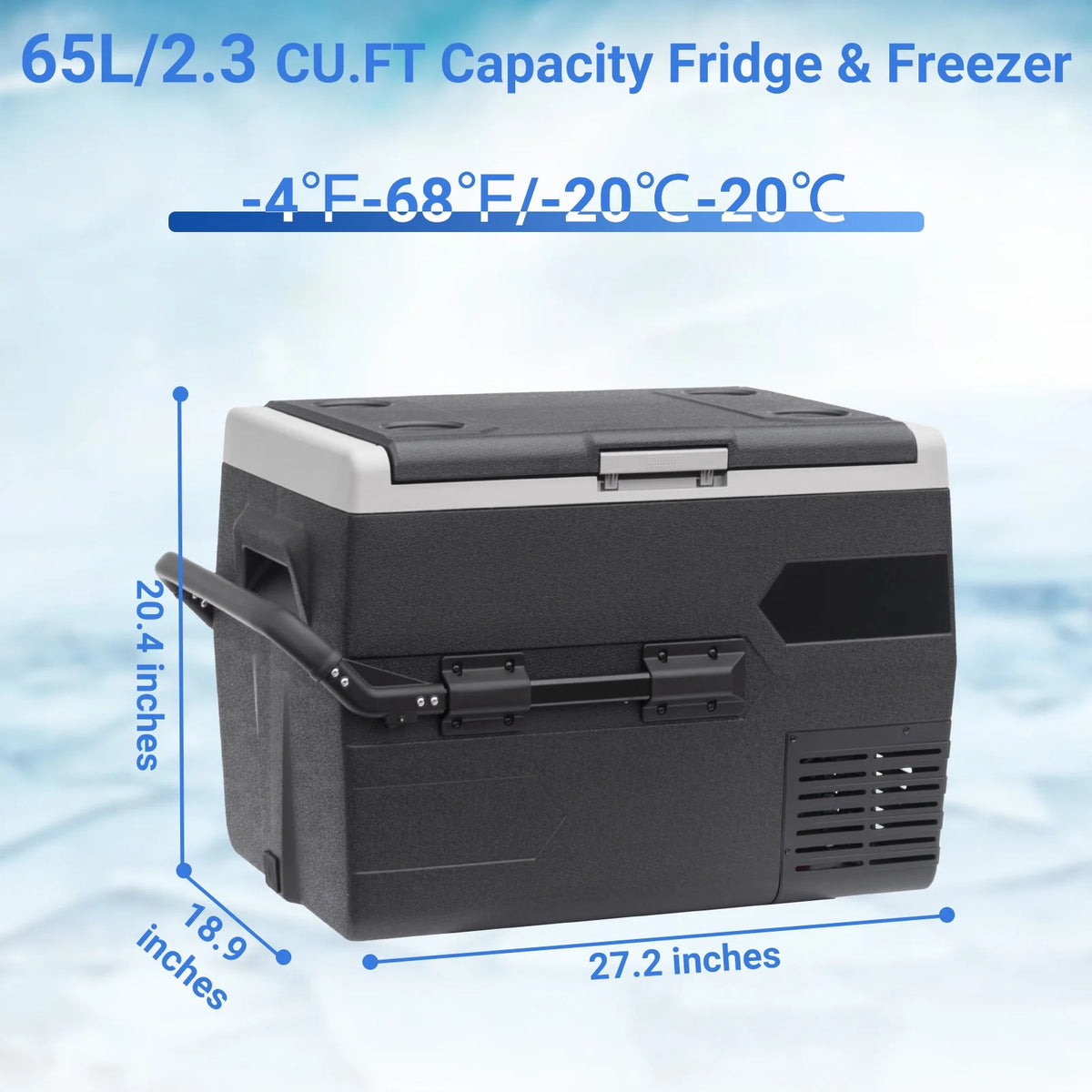 65L 12V/24V Electric Compressor Cool Box Y1942
