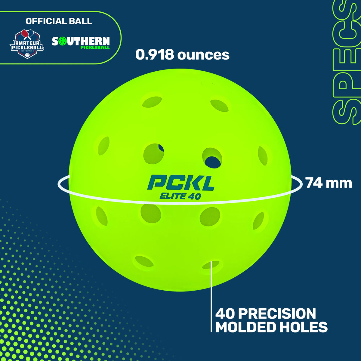 4 Pack USA Pickleball Approved Pickleballs W100