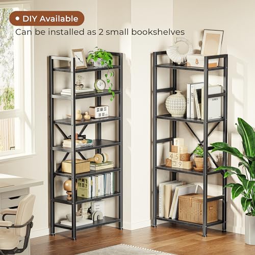 4 Tier Rustic Brown Bookshelf with 11 Open Shelves D7824