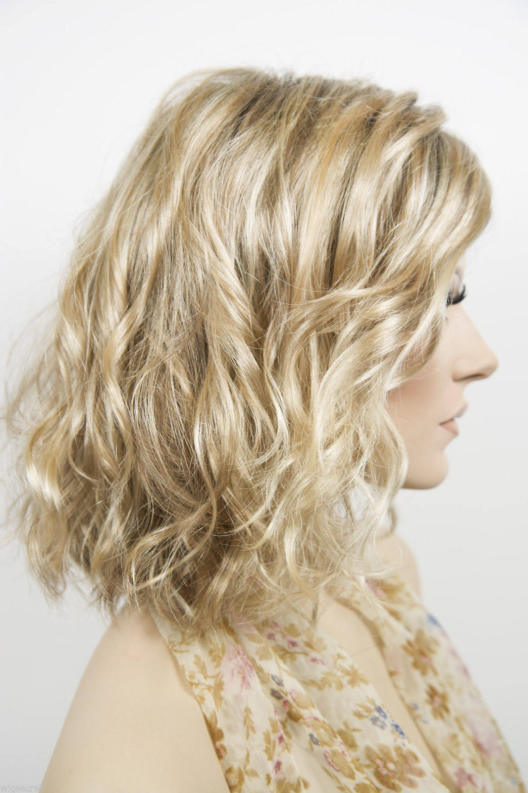 Light Butterscotch Light Ash Blonde Brunette Red Grey Wavy Lace Front Wig E766047