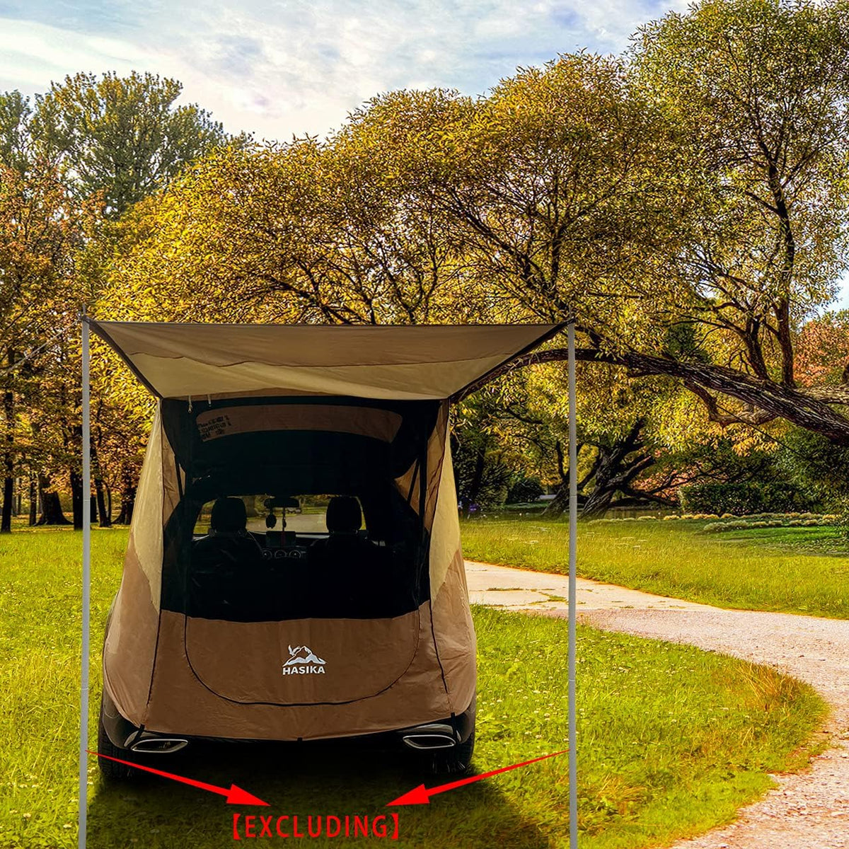 Yellow Waterproof 3000MM Tailgate Shade Awning Tent F173099
