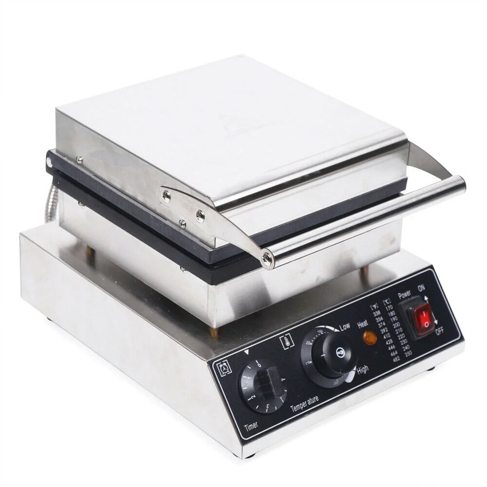 1750W 4Pcs Nonstick Square Stainless Steel Electric Waffle Maker B98941