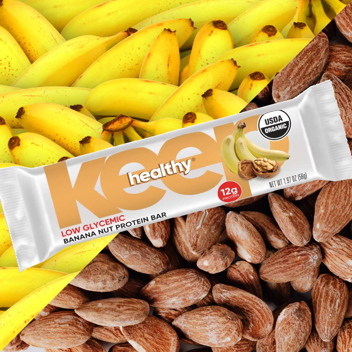 Organic Low Glycemic Banana Nut Protein Bar Box T8807