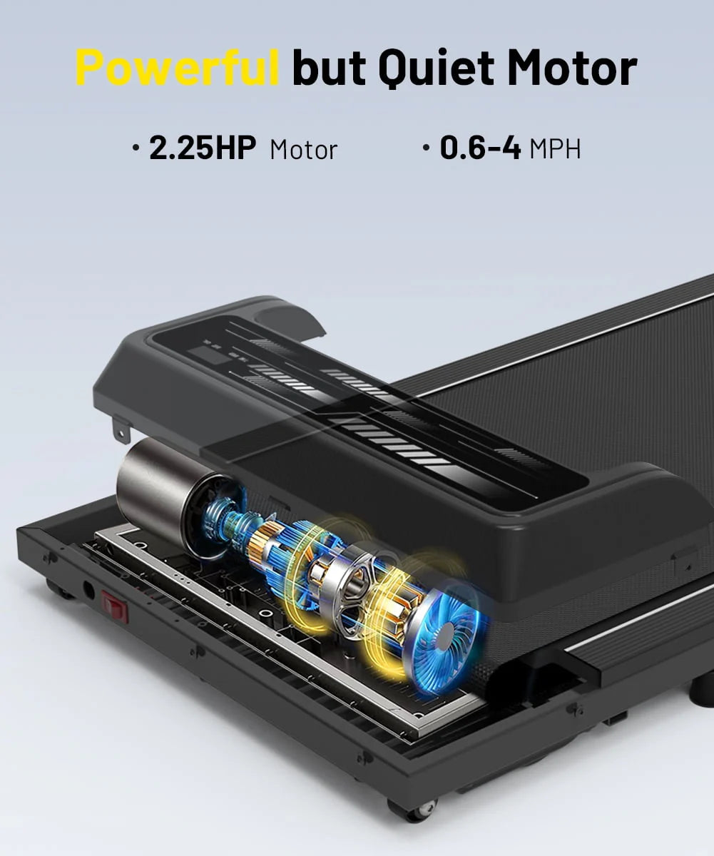 Black Portable Walking Pad Treadmill C93923