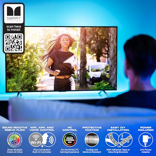10ft Sound Reactive RGB+IC LED Strip Lights Z743
