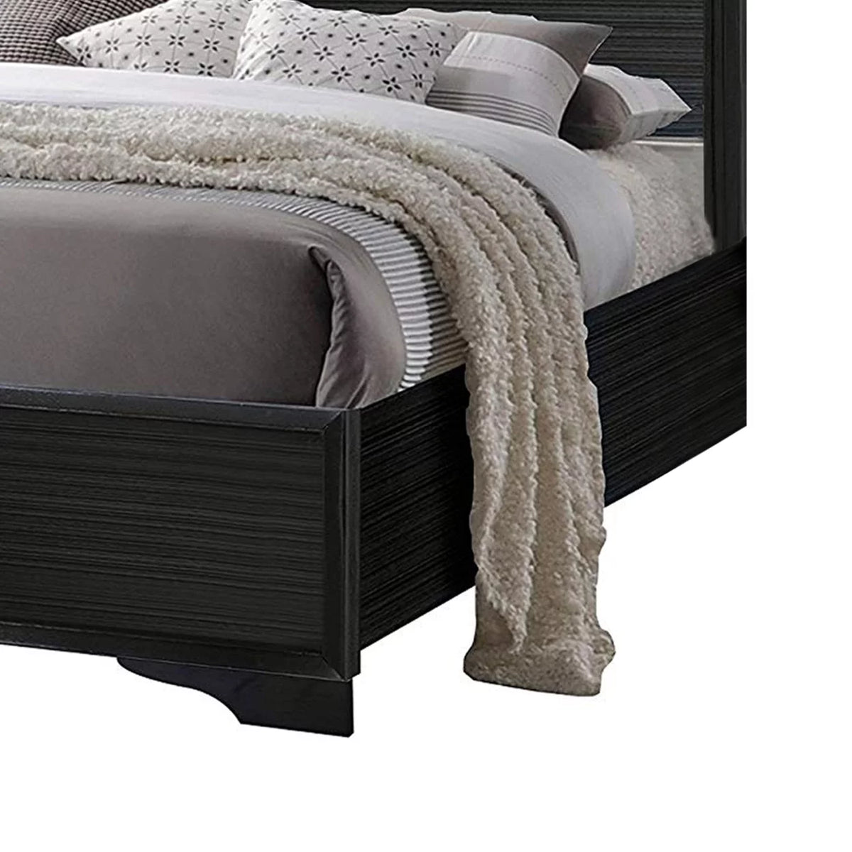 Twin Black Finish Bed V6697