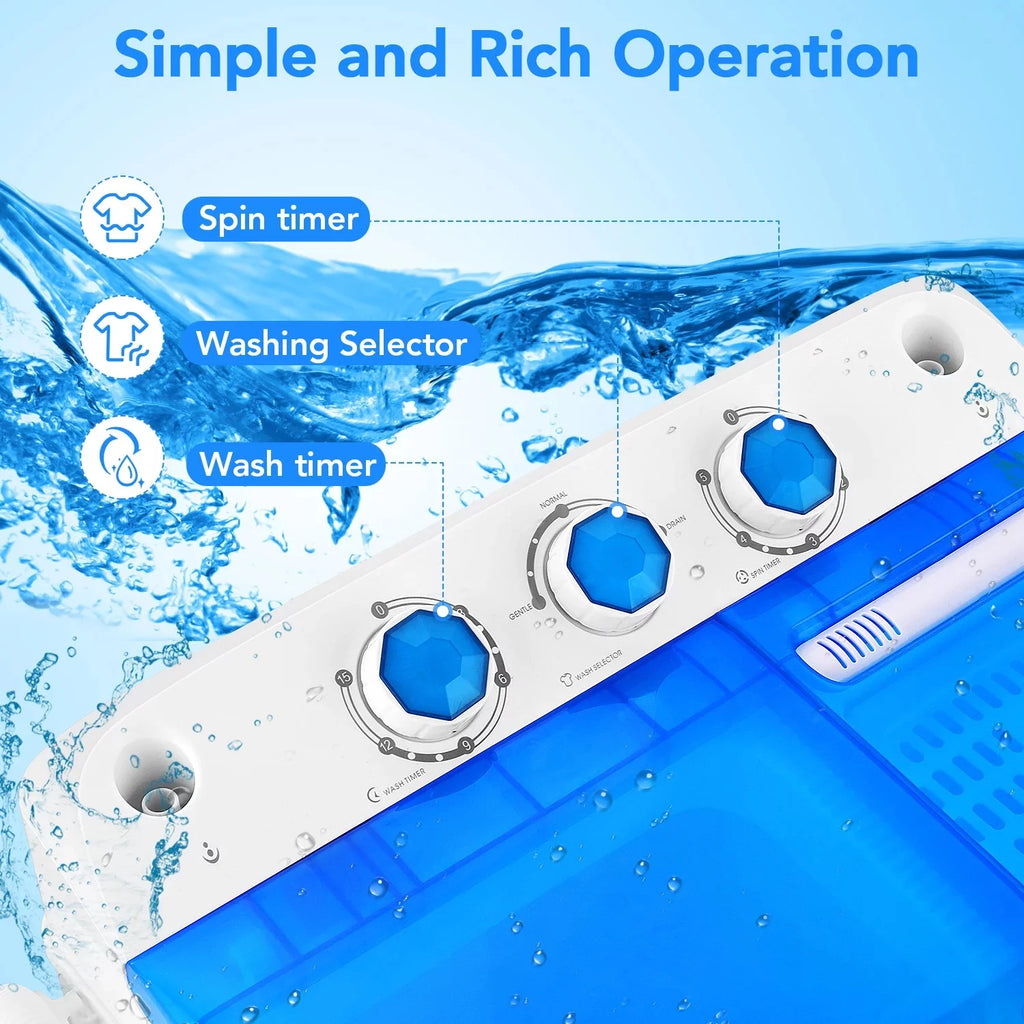 Portable 17.6lbs Twin Tub Washing Machine T72511