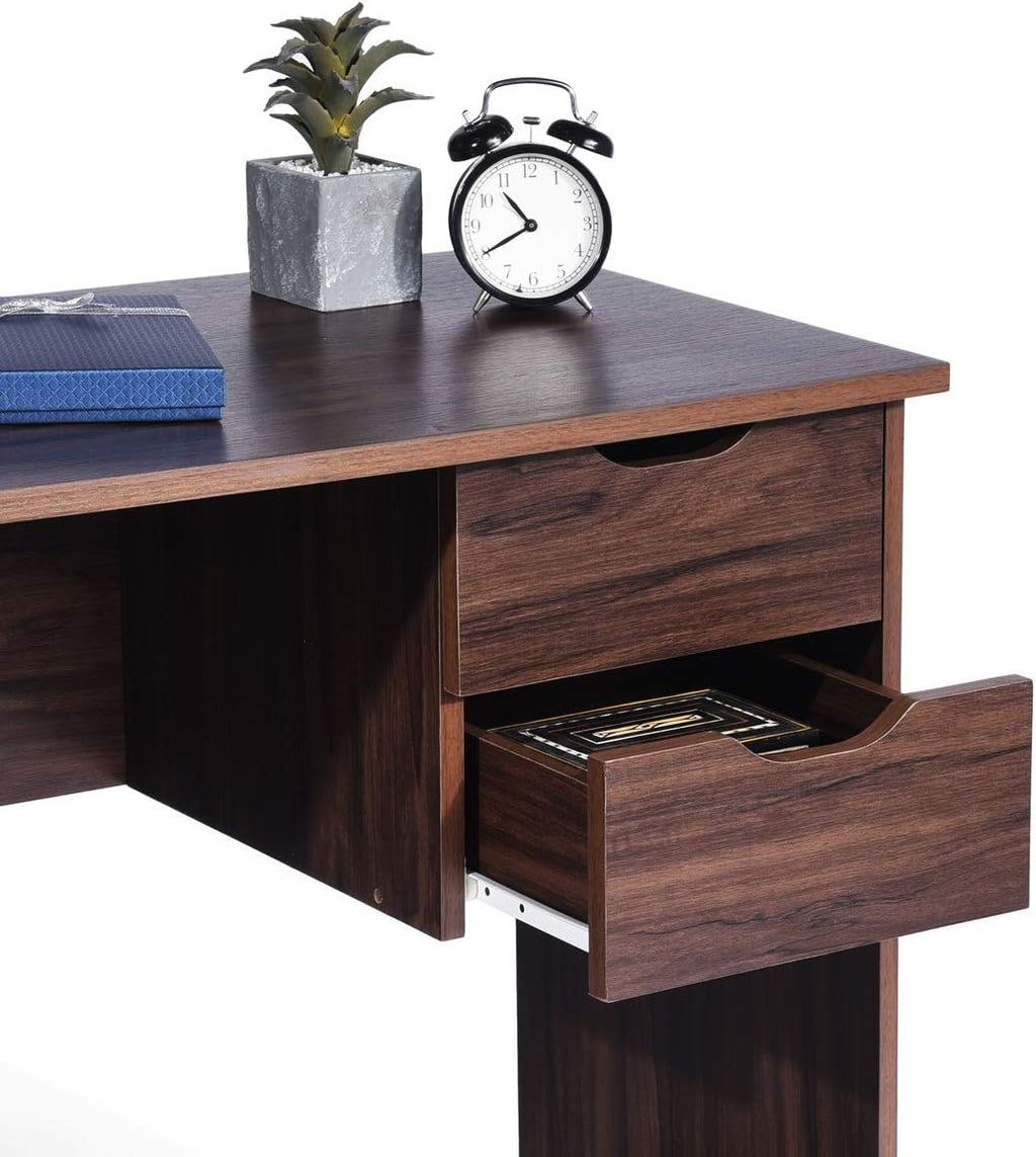 Computer Desk with Drawer 35.4 in Wood Workstation W4528