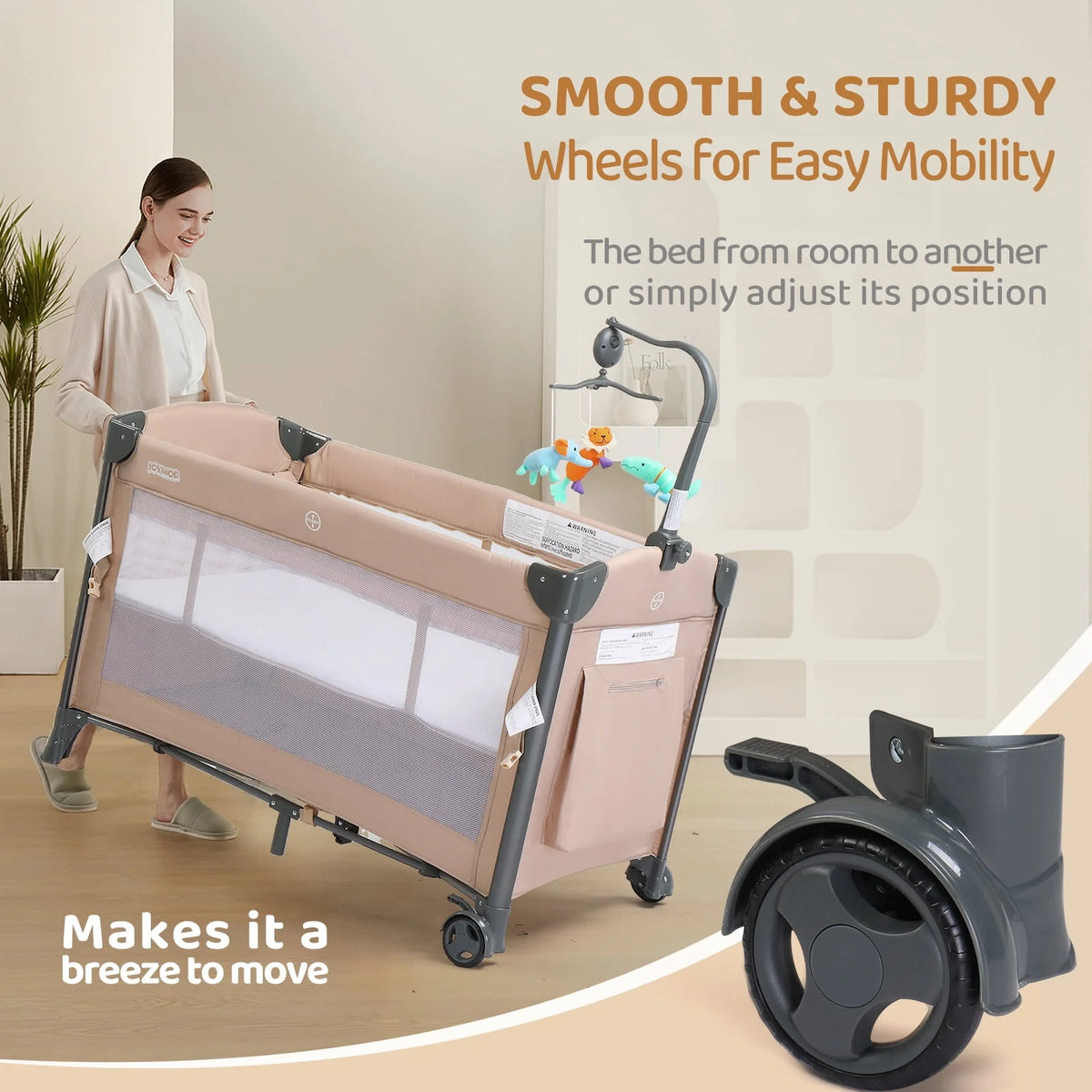 Folding Bedside Bassinet Co-Sleeper U6512