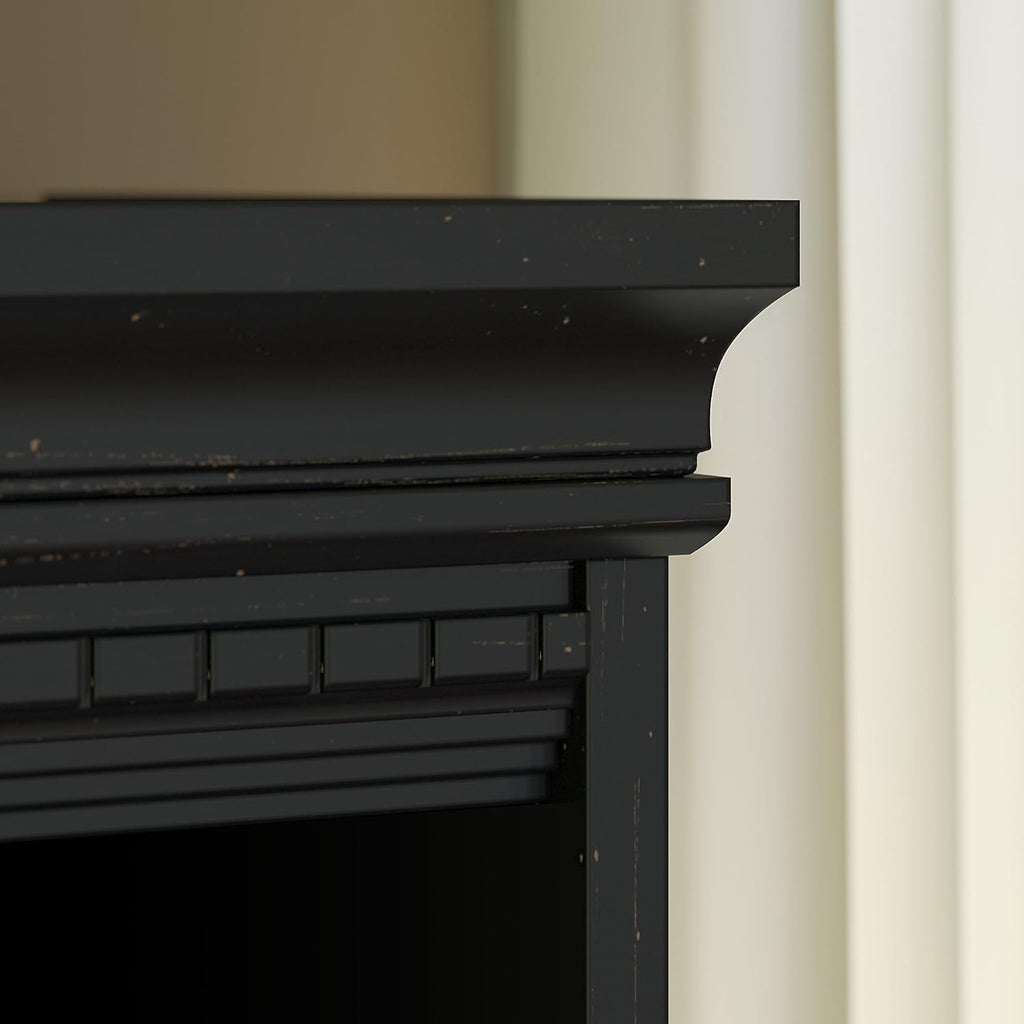 5 Shelf Bookcase in Antique Black G326
