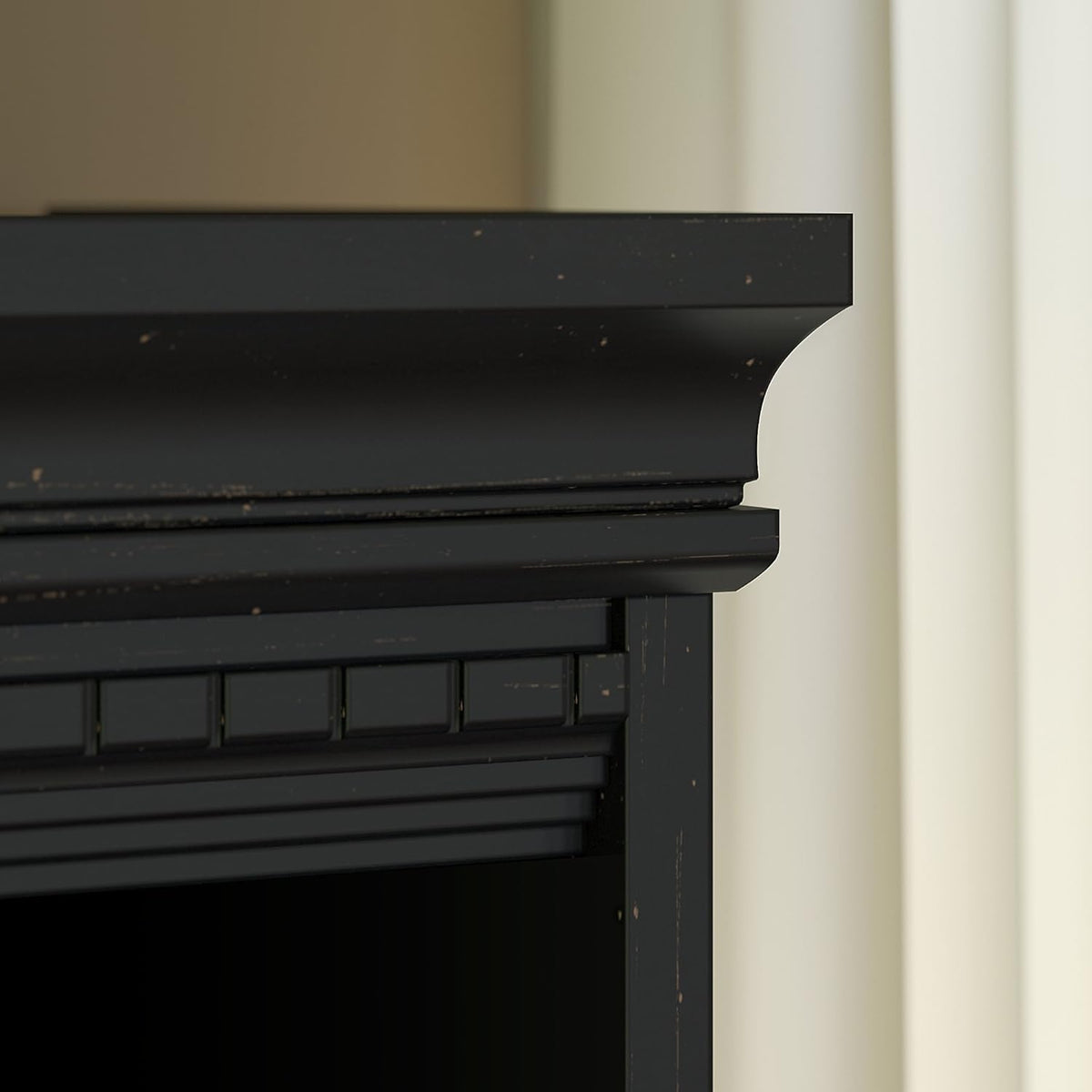 5 Shelf Bookcase in Antique Black G326