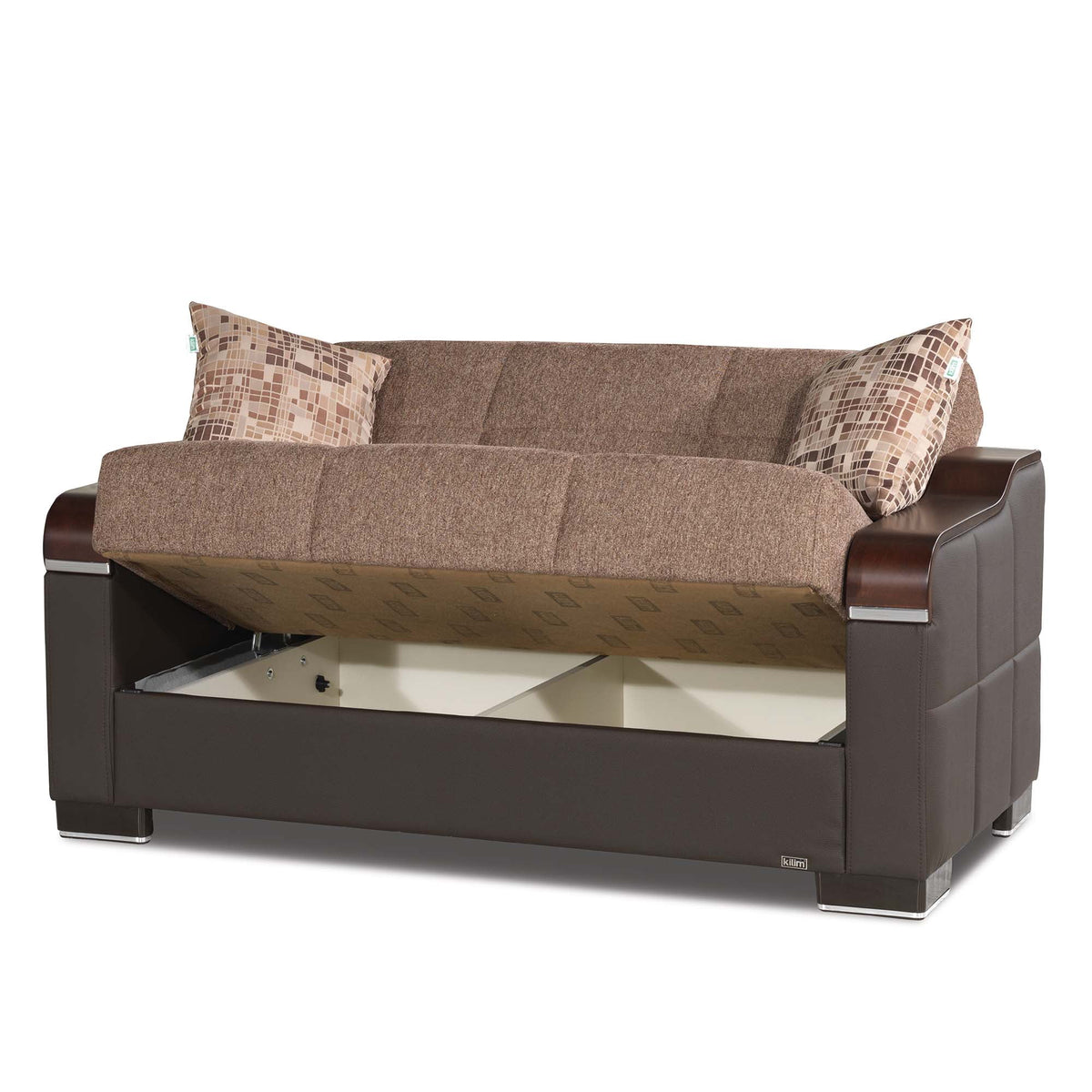 Brown Chenille Sleeper Loveseat K5878