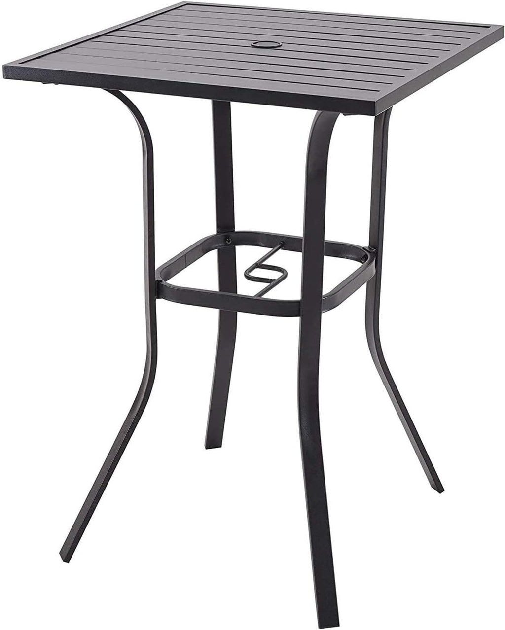 Square Metal Bar Height Cafe Bistro Table Y632242