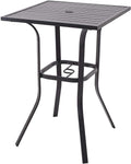 Square Metal Bar Height Cafe Bistro Table Y632242