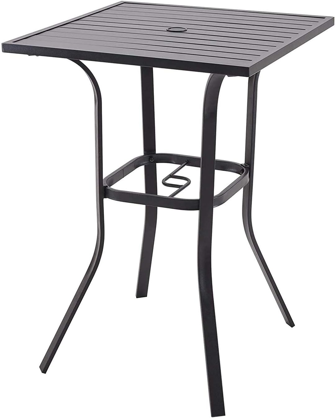 Square Metal Bar Height Cafe Bistro Table Y632242
