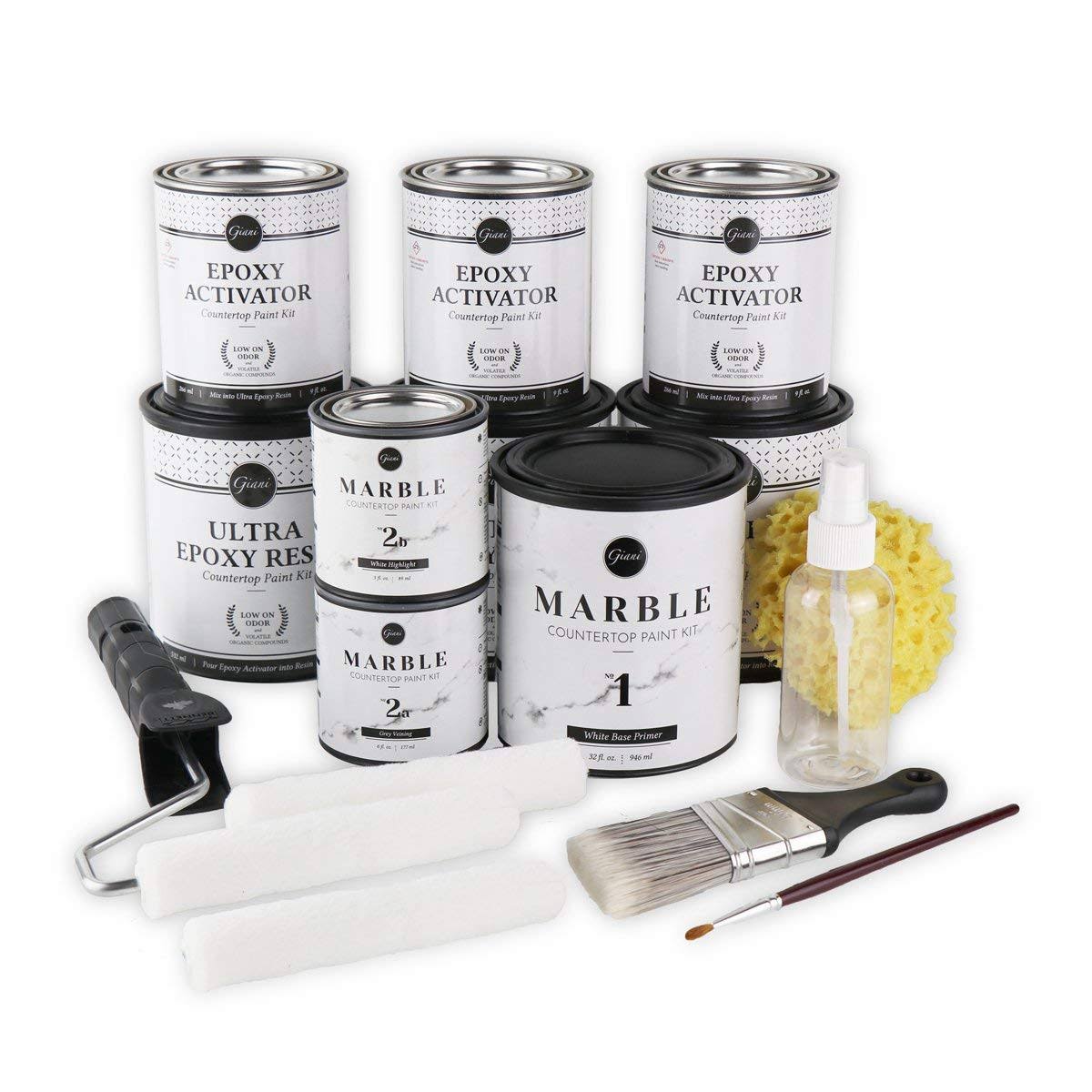 White Marble Countertop Paint Kit Q429152