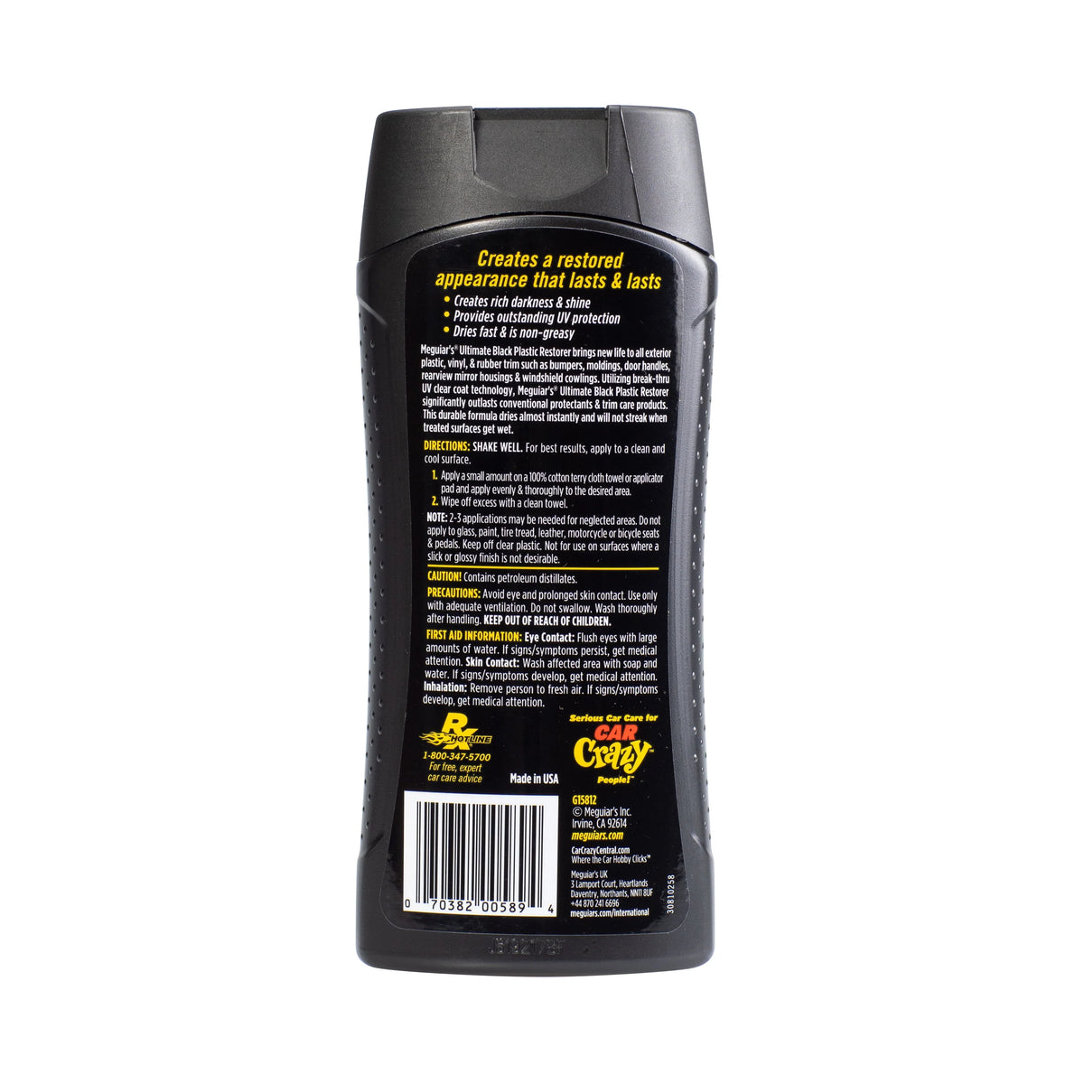 Black Plastic Restorer Liquid 12 Oz C80009