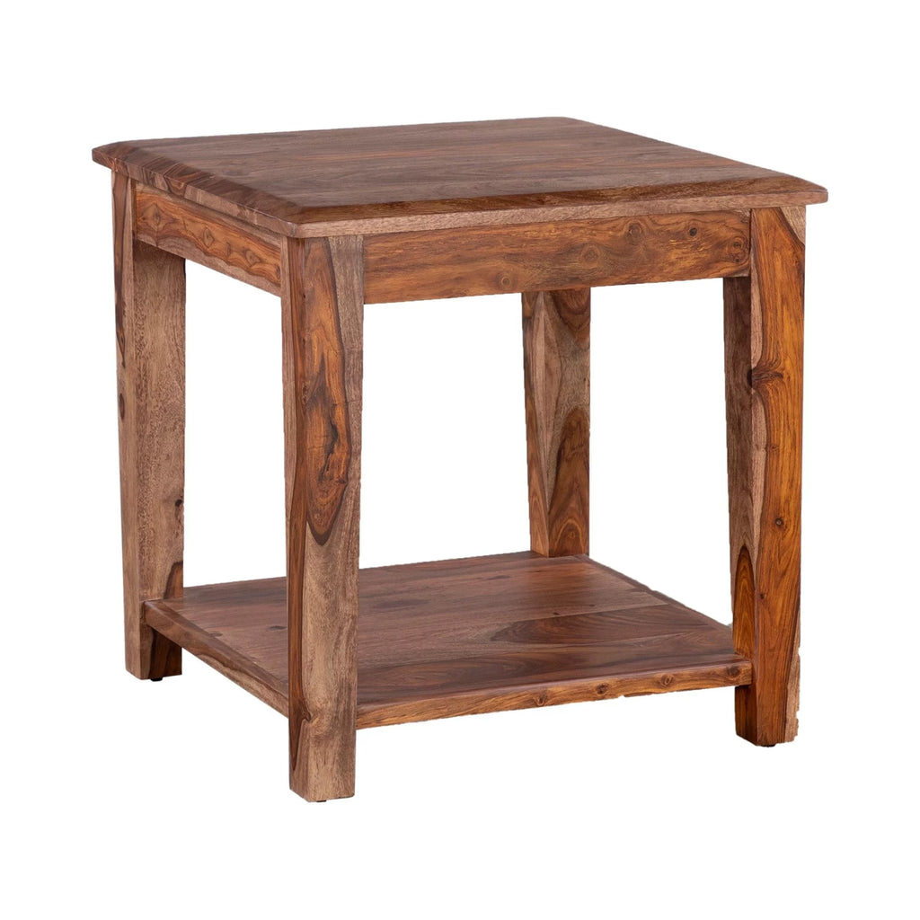 Solid Sheesham Wood End Table A43897