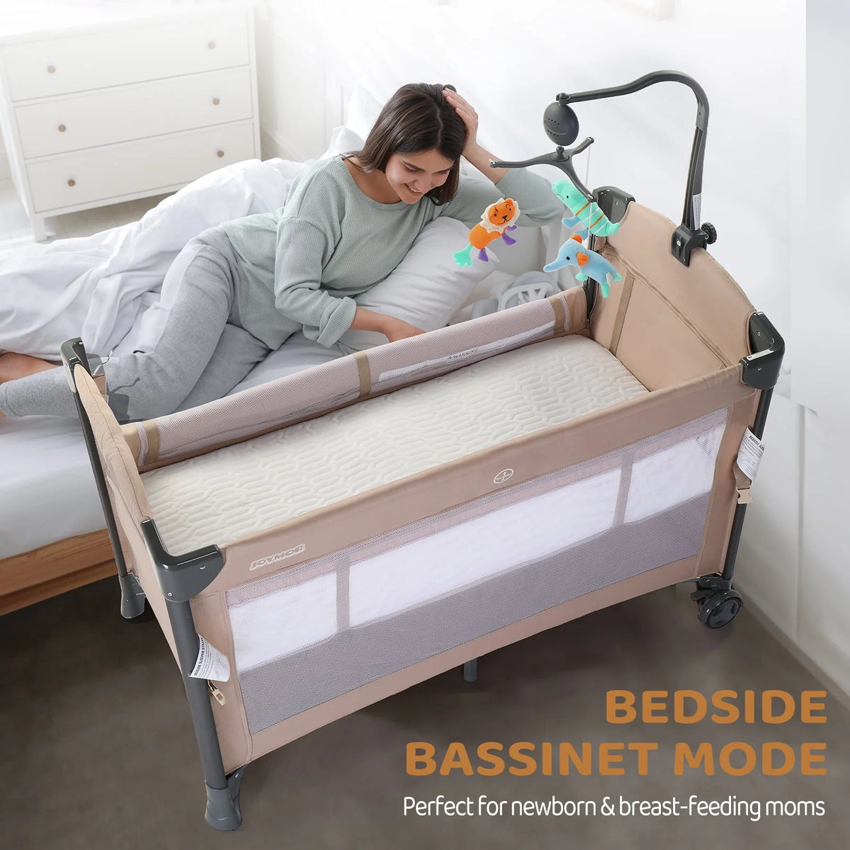 Folding Bedside Bassinet Co-Sleeper U6512