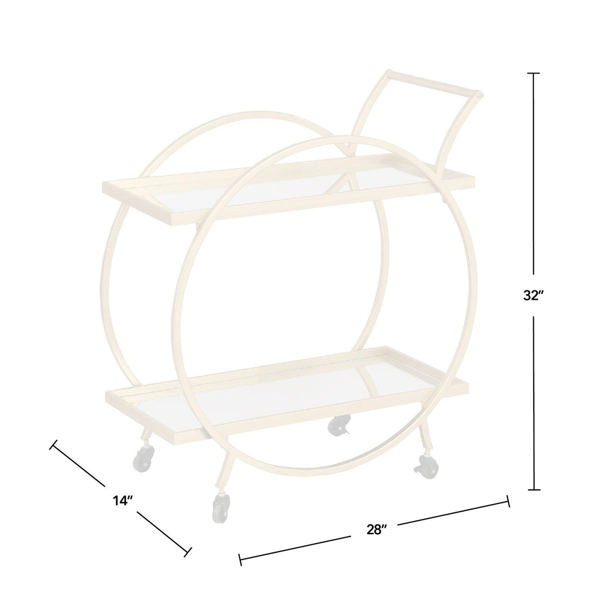 Gold Metal Bar Cart Y885