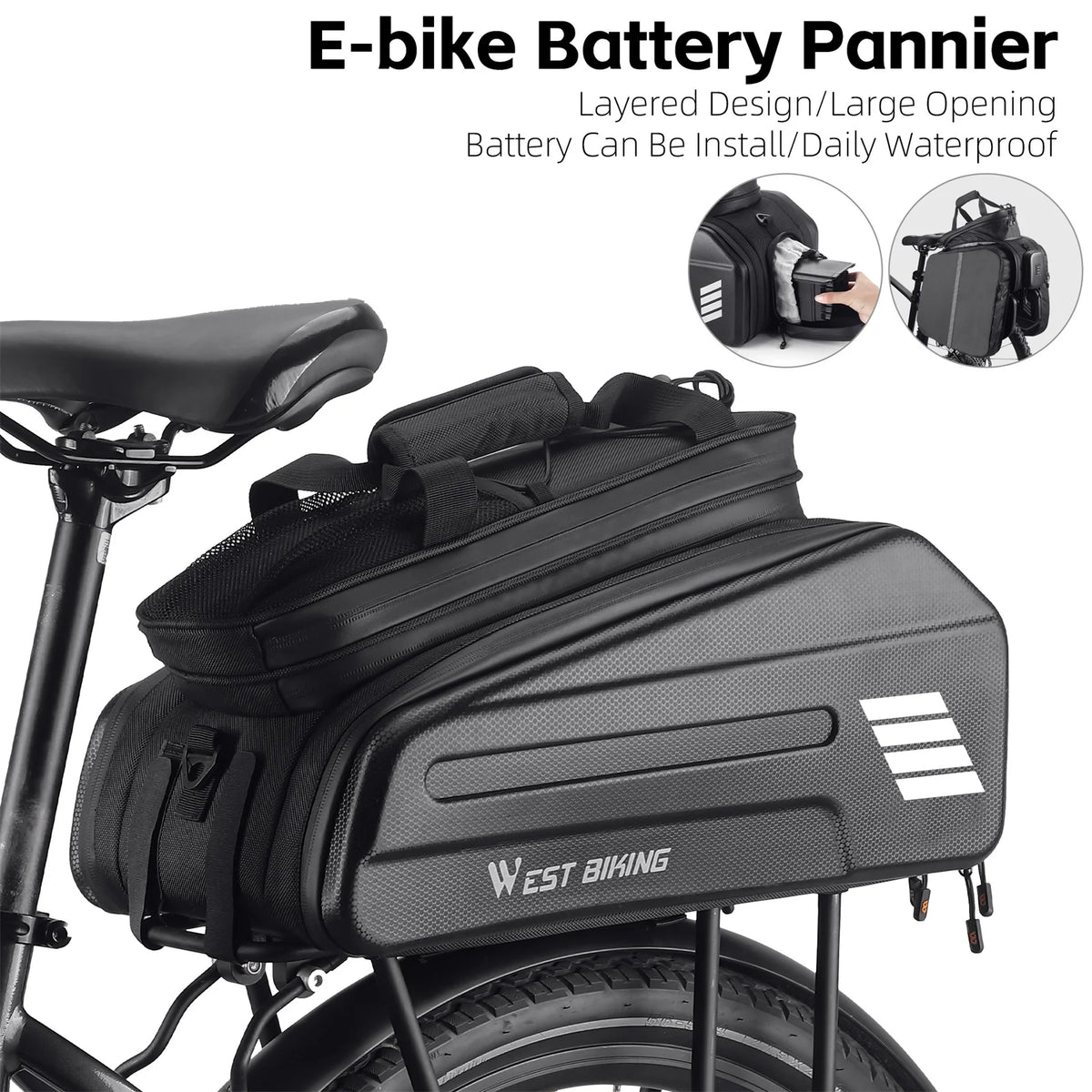Waterproof E-Bike Rear Seat Bag V769610