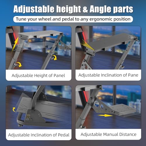Height Adjustable Racing Wheel Stand F655