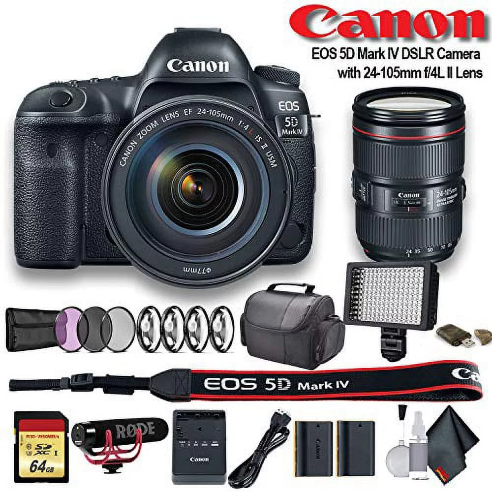 Canon EOS 5D Mark IV DSLR Camera with 24-105mm f/4L II Lens I322110