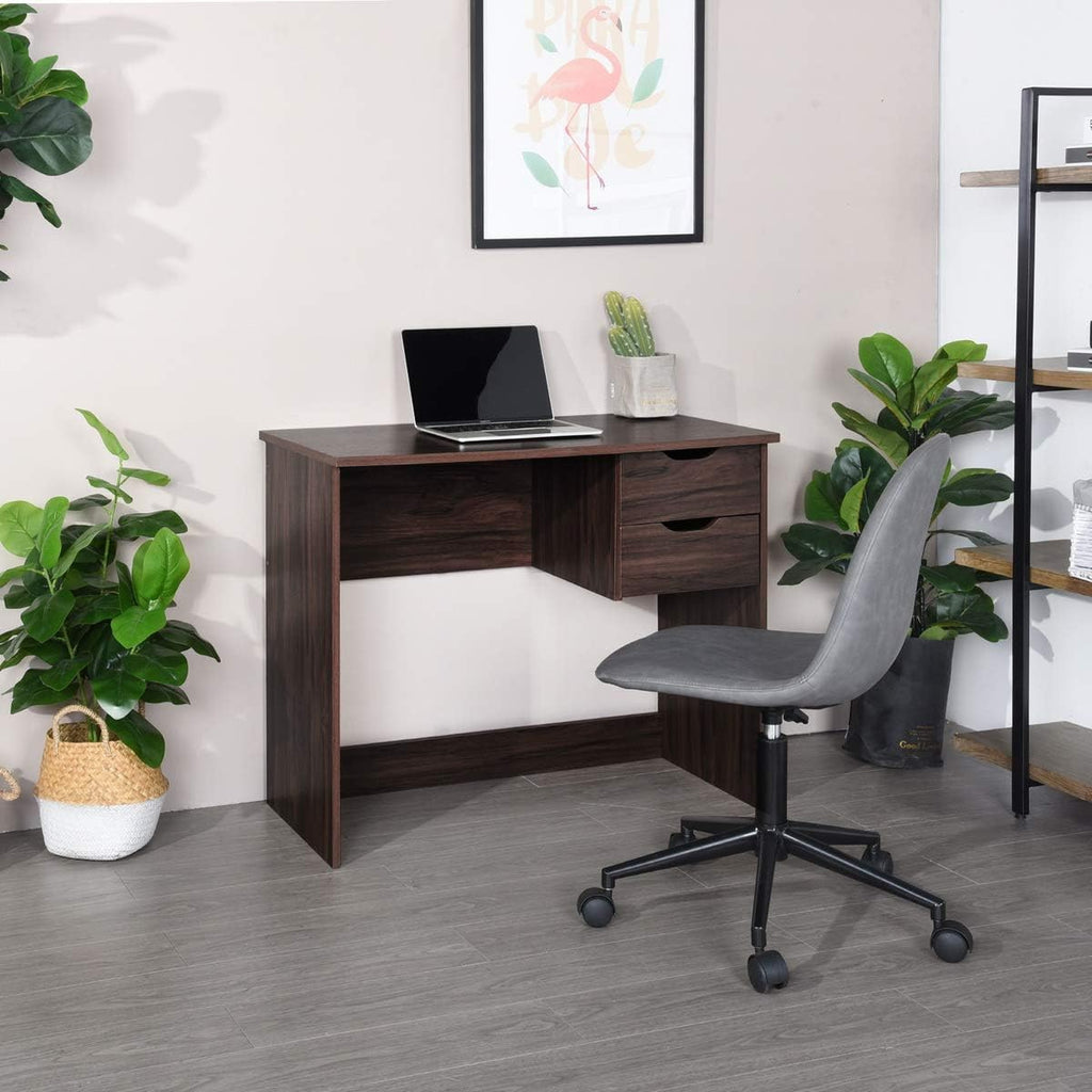 Computer Desk with Drawer 35.4 in Wood Workstation W4528