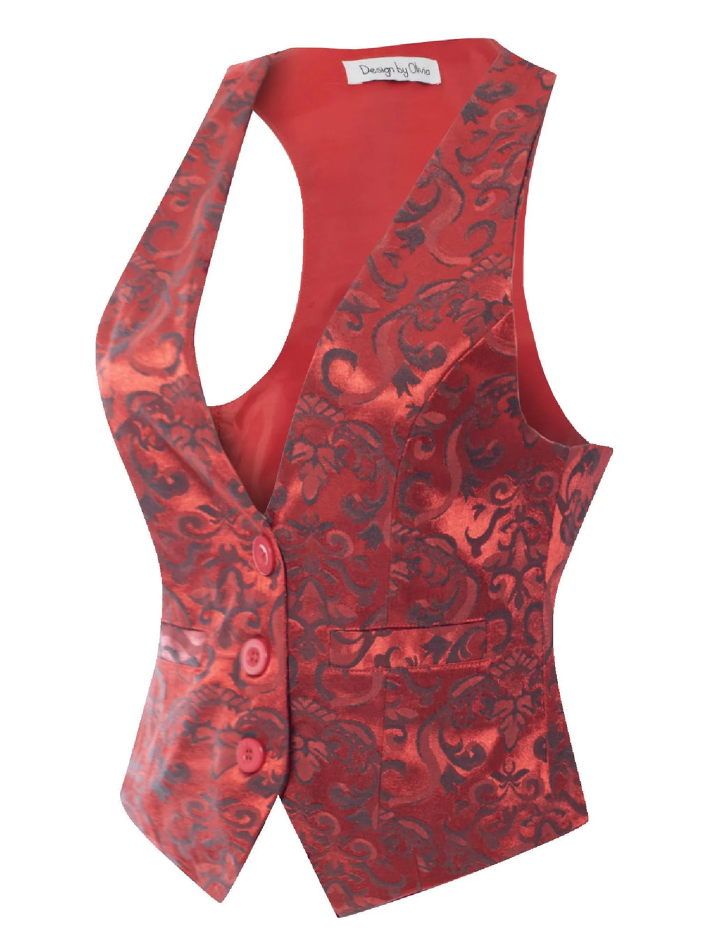 Women's Patterned Vest Waistcoat M77479