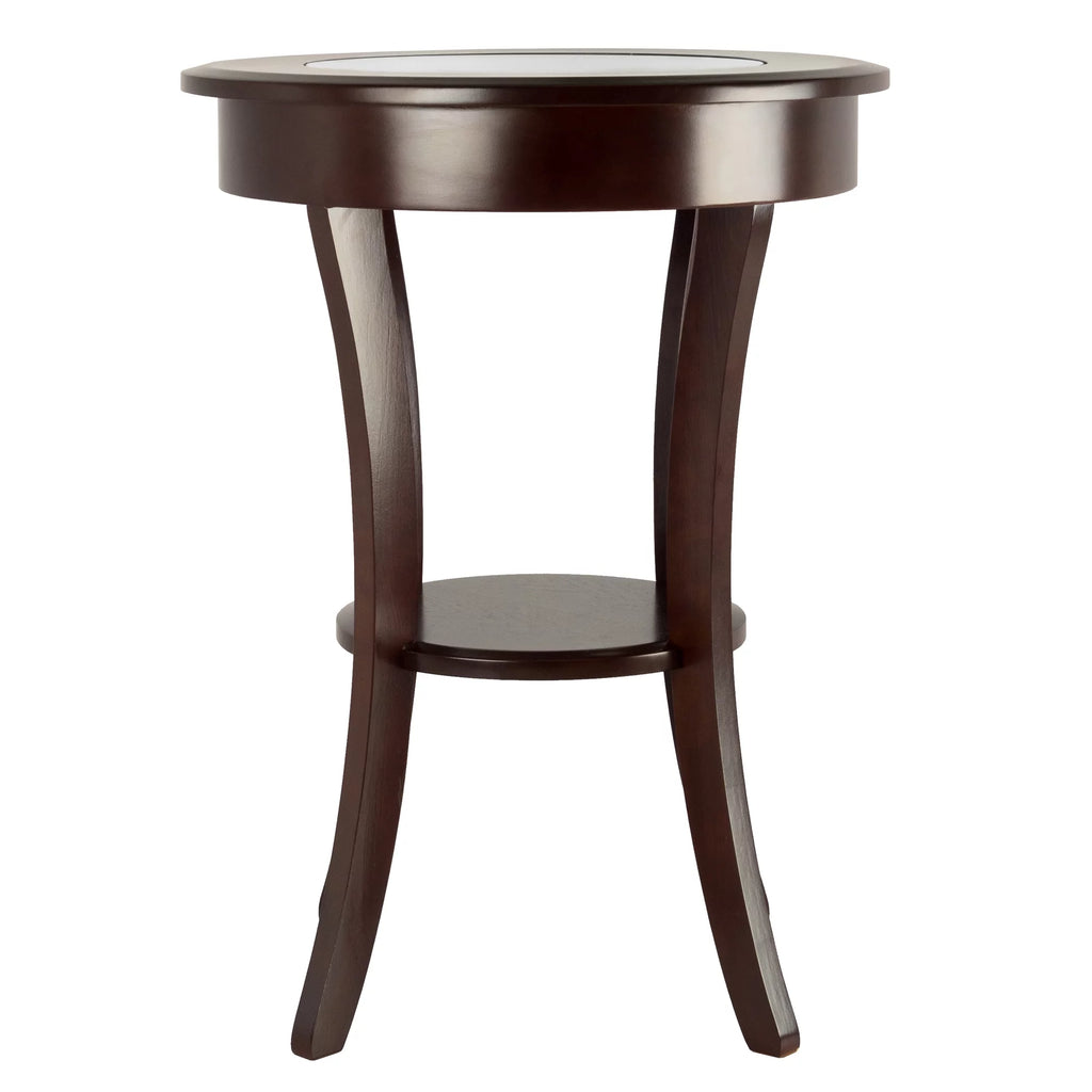 Round Accent Table with Glass Top Q912747