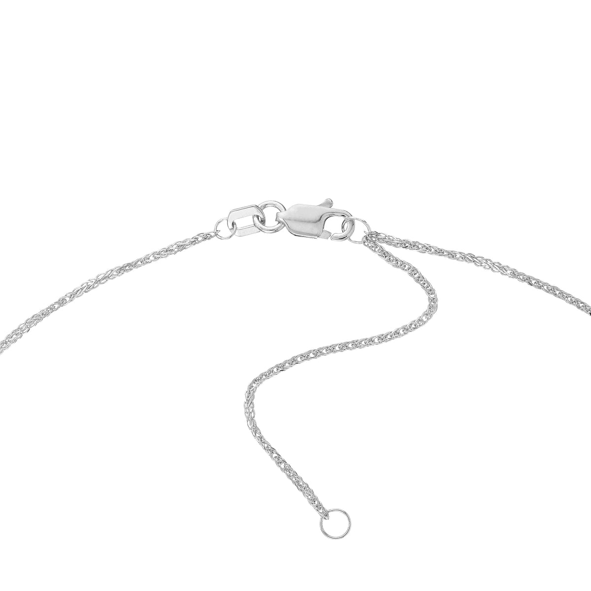 14K White Gold 18" 1.15mm Adjustable Square Wheat Chain Necklace K83778