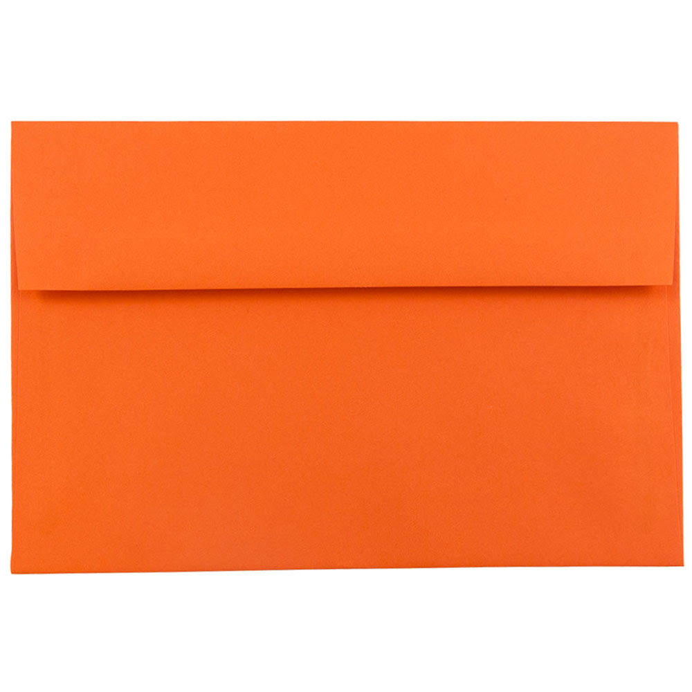 A7 Invitation Envelopes, 5.25 x 7.25, Brite Hue Orange Recycled, 1000/Carton D577