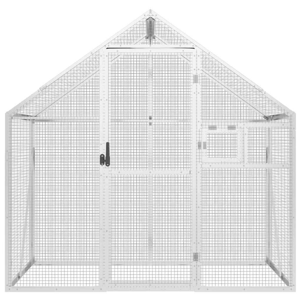 Silver 179x100x185 cm Aluminium Pet Supplies B931956