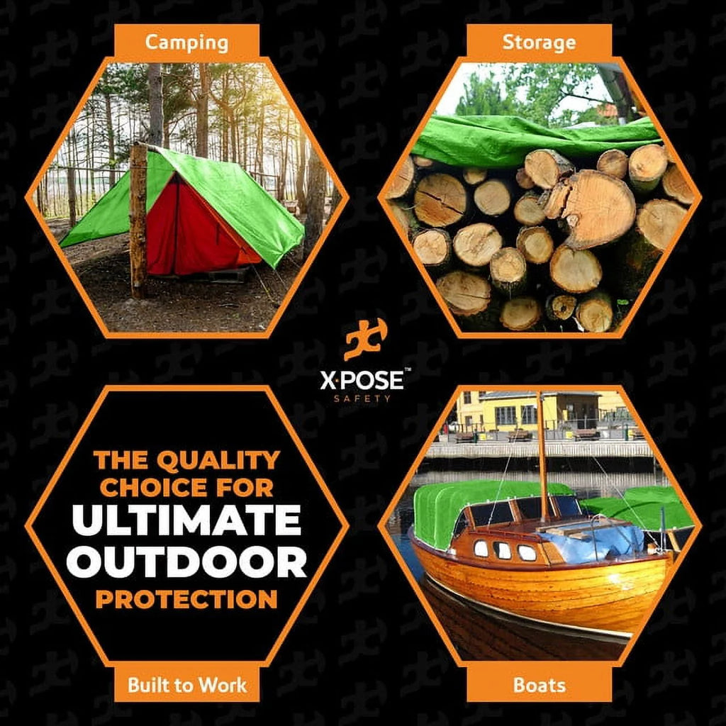Blue 8' x 10' Waterproof Poly Tarp C21520