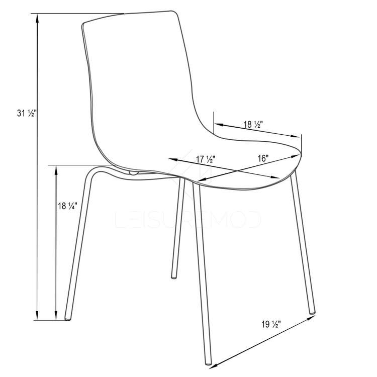 Transparent Black Dining Chair F932482