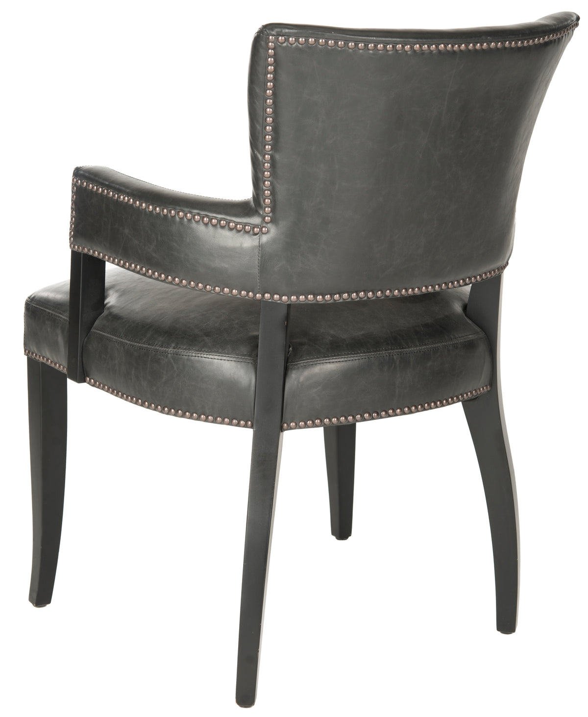 Antique Brown Arm Chair with Brass Nail Heads G5153