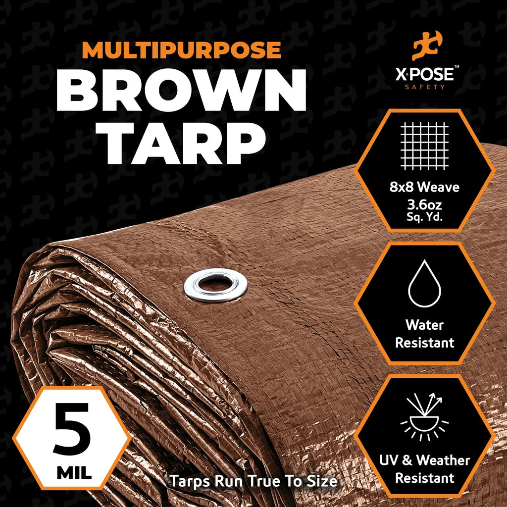 Blue 8' x 10' Waterproof Poly Tarp C21520