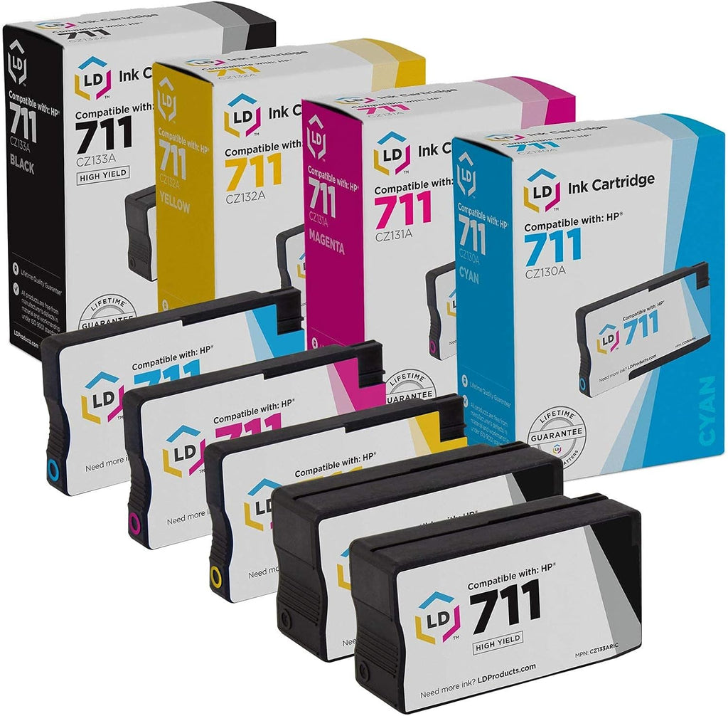 5-Pack Remanufactured Ink Cartridge for HP 711 G437921