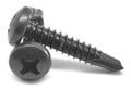 #8-18 x 1 3/4 Self Drilling Screw Phillips Pan Head Black Zinc Plated K6224