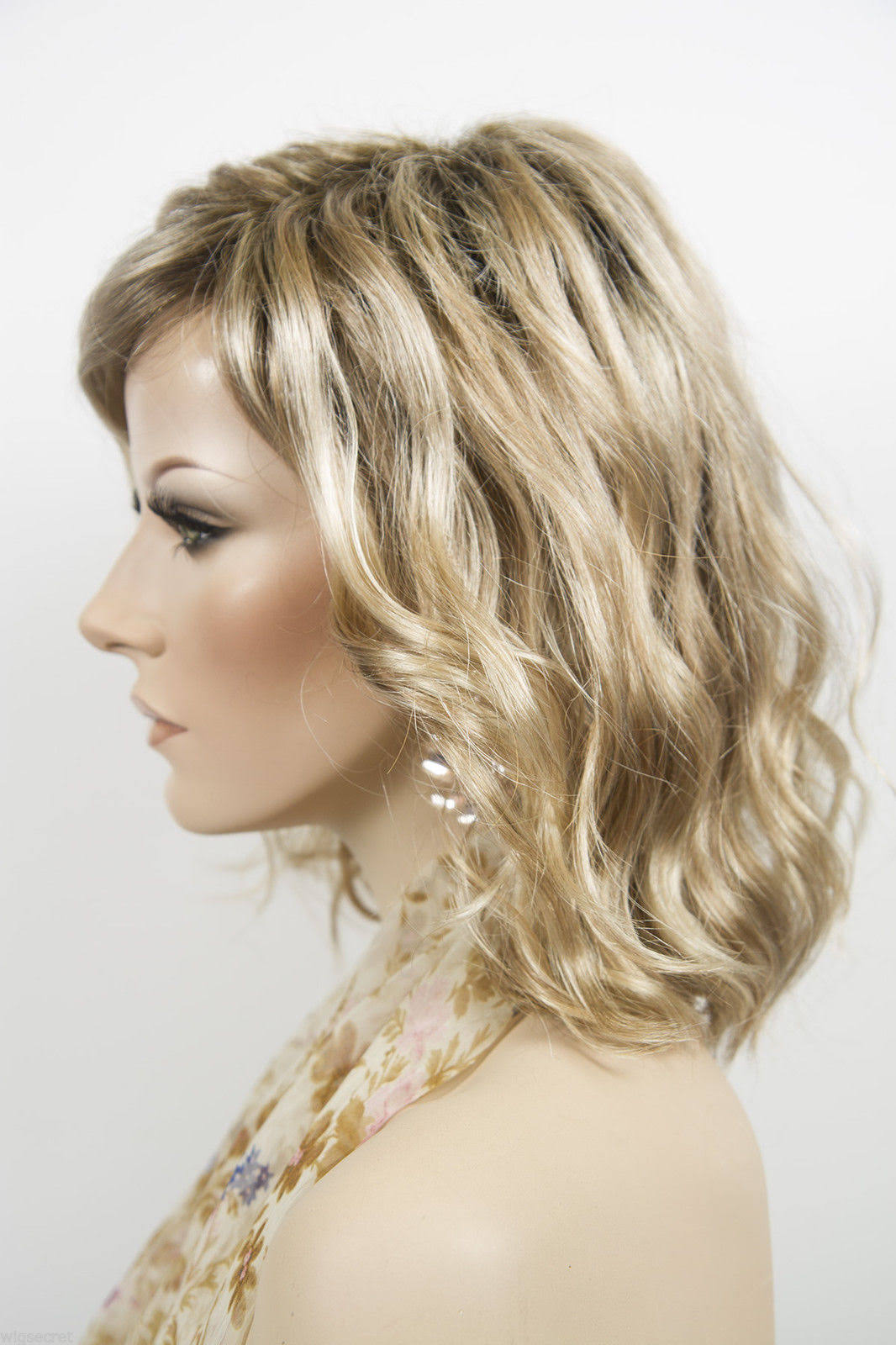 Light Butterscotch Light Ash Blonde Brunette Red Grey Wavy Lace Front Wig E766047
