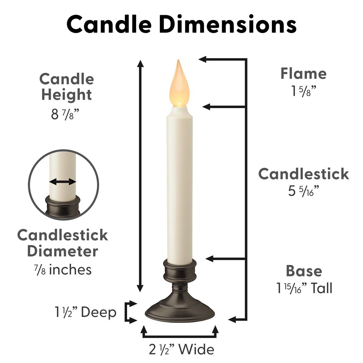 Battery Operated LED Window Candle with Dusk to Dawn Light Sensor, Amber Flicker Flame, 4 Pack G994375