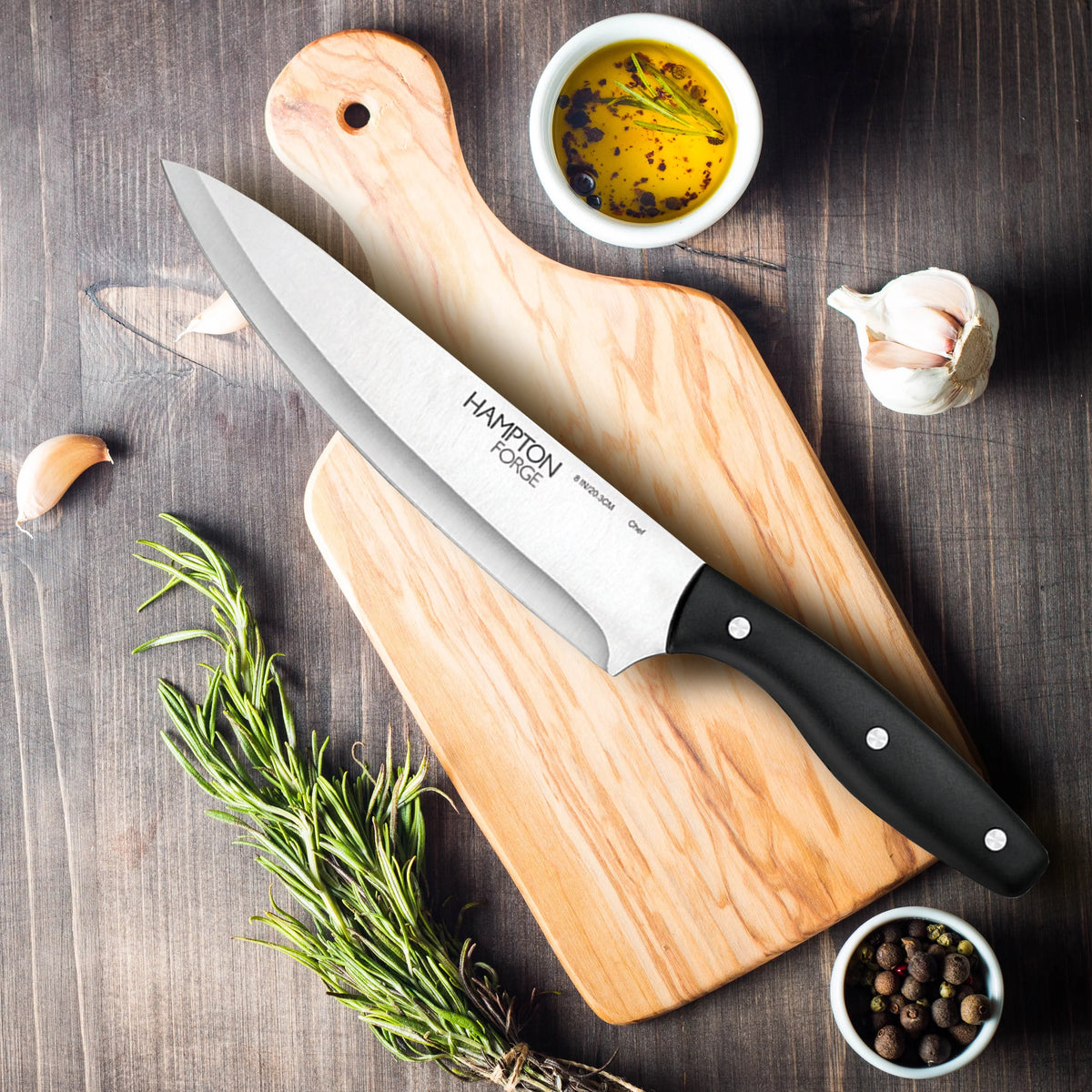 15 Piece Full Tang Knife Block Set F550